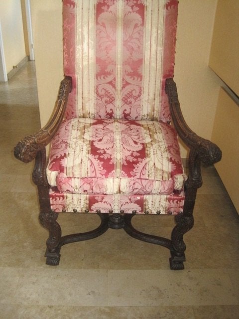LOUIS XIV FAUTEUIL - TROON VAN ST NICOLAS, Ophalen, Gebruikt