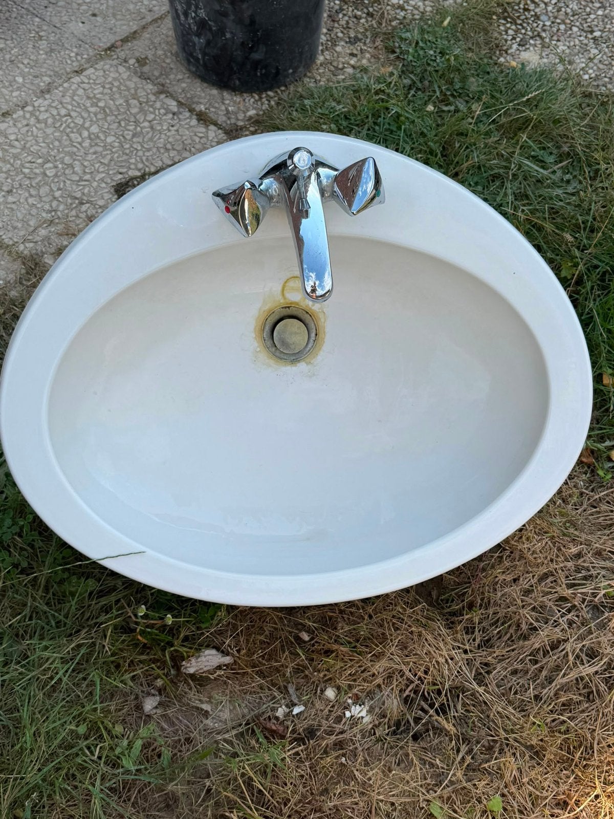 Lavabo met kraanwerk, Ophalen, Gebruikt, Wasbak of Wastafel