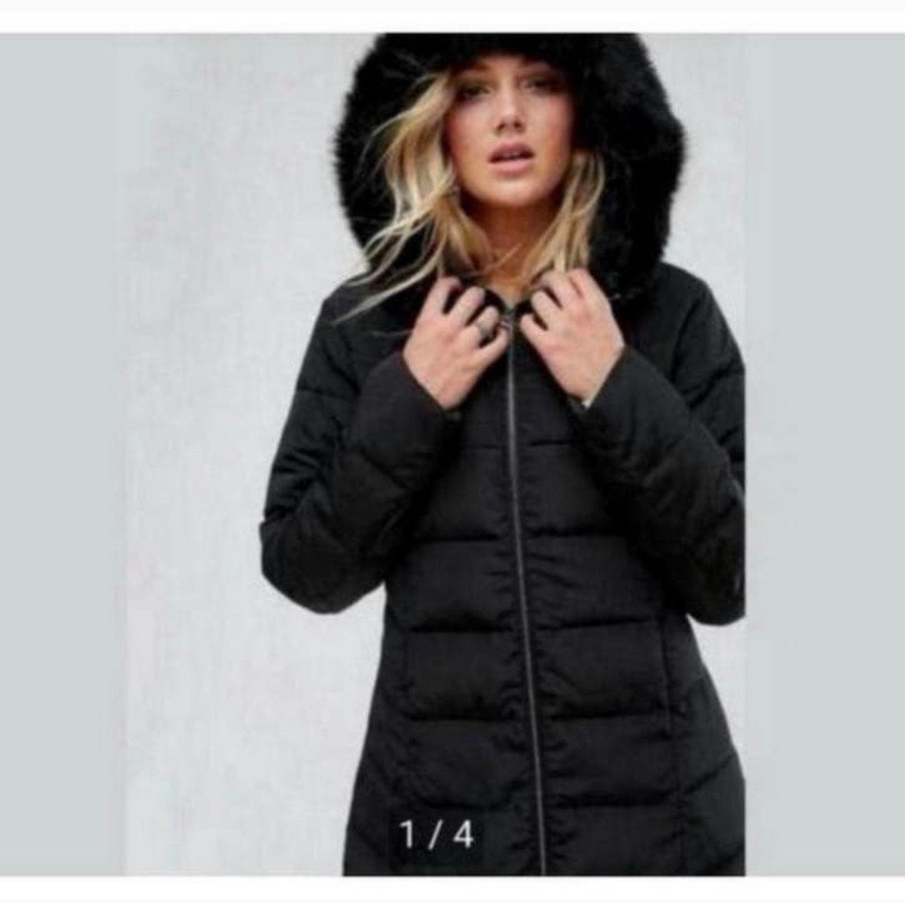 NIEUW Lange gewatteerde jas + capuchon M OF L dames vrouwen, Kleding | Dames, Jassen | Winter, Ophalen of Verzenden, Nieuw, Zwart