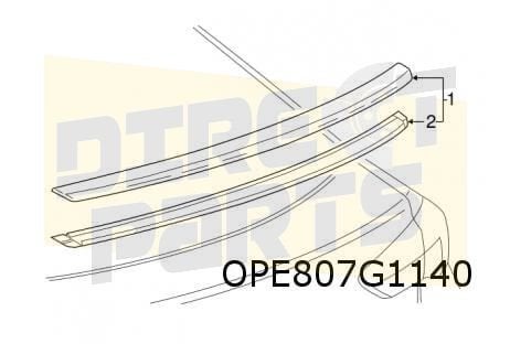 Opel Insignia B spoiler achterklep (bij RPO TTV) (Hatchback), -, Opel, Nieuw, Ophalen of Verzenden