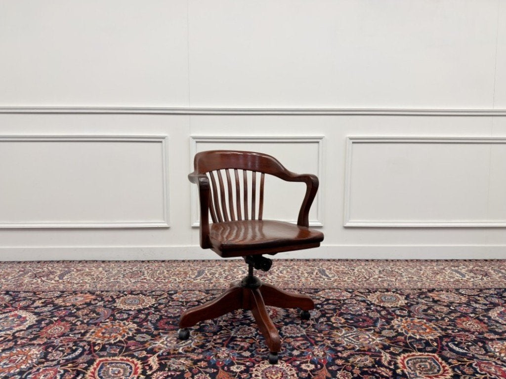 Klassieke Amerikaanse Bureaustoel, Antiek en Kunst, Ophalen