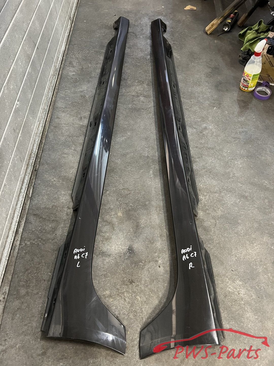 AUDI A6 4G C7 LINKS EN RECHTS DORPELLIJST SIDESKIRT ORIGINEE, -, Audi, Utilisé, -