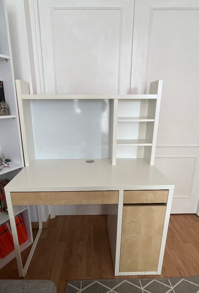 Coiffeuse blanche avec rangements - 65€, Maison & Meubles, Enlèvement, Utilisé