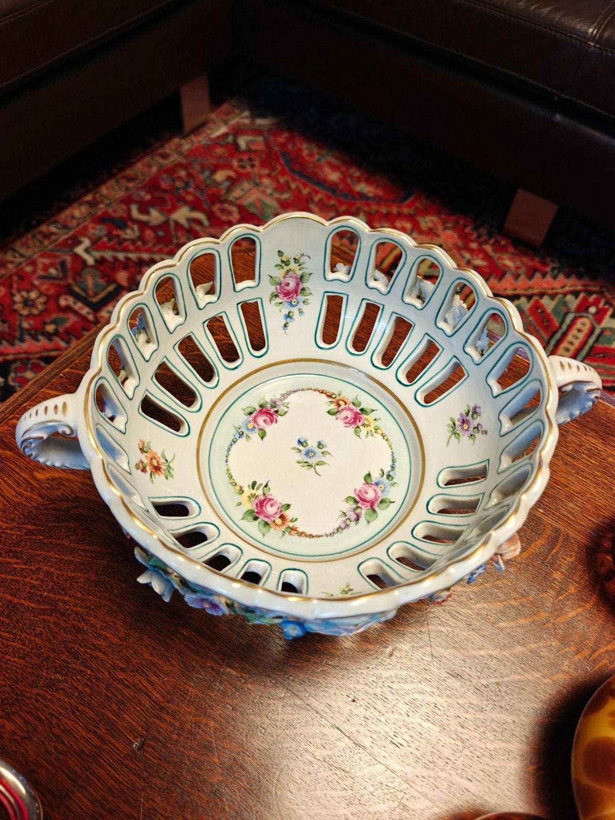 Coupe ronde en porcelaine saxonne, set. Assiette H.14 D.22 c, Antiquités & Art, Enlèvement