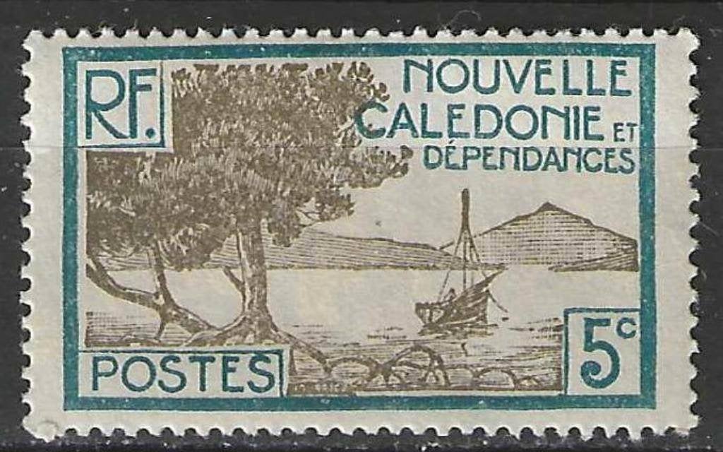Nieuw Caledonie 1928/1938 - Yvert 142 - Paletuviers 5c. (PF), Verzenden, Postfris