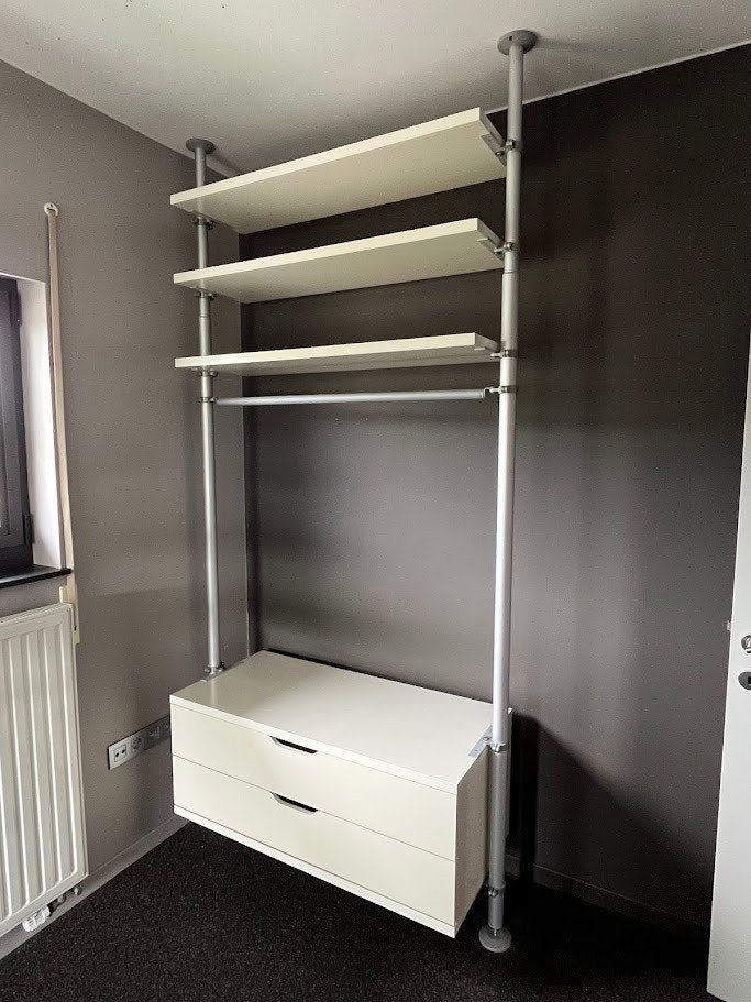 IKEA STOLMEN Dressingsysteem  – Grote Complete Set!, Ophalen, Zo goed als nieuw, Open dressing systeem