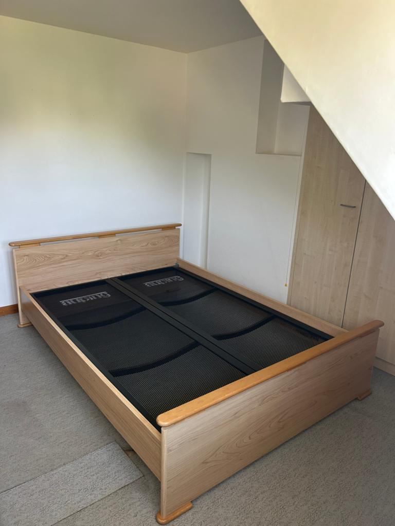 Tweepersoonsbed, auping spiraalbodem, Huis en Inrichting, Slaapkamer | Bedden, Ophalen, Gebruikt, Tweepersoons, 140 cm