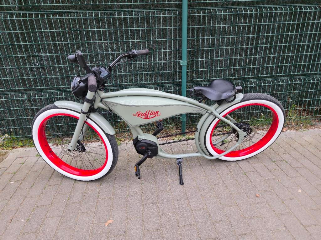 The ruffian met Riemaandrijving Nieuwe Elektrische fiets, Vélos & Vélomoteurs, Enlèvement