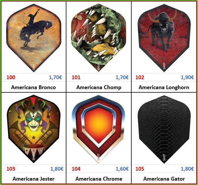Dart Flights / SHOT, nieuw (uit verzameling), 34 set van 3, Sport en Fitness, Darts, Ophalen, Flights