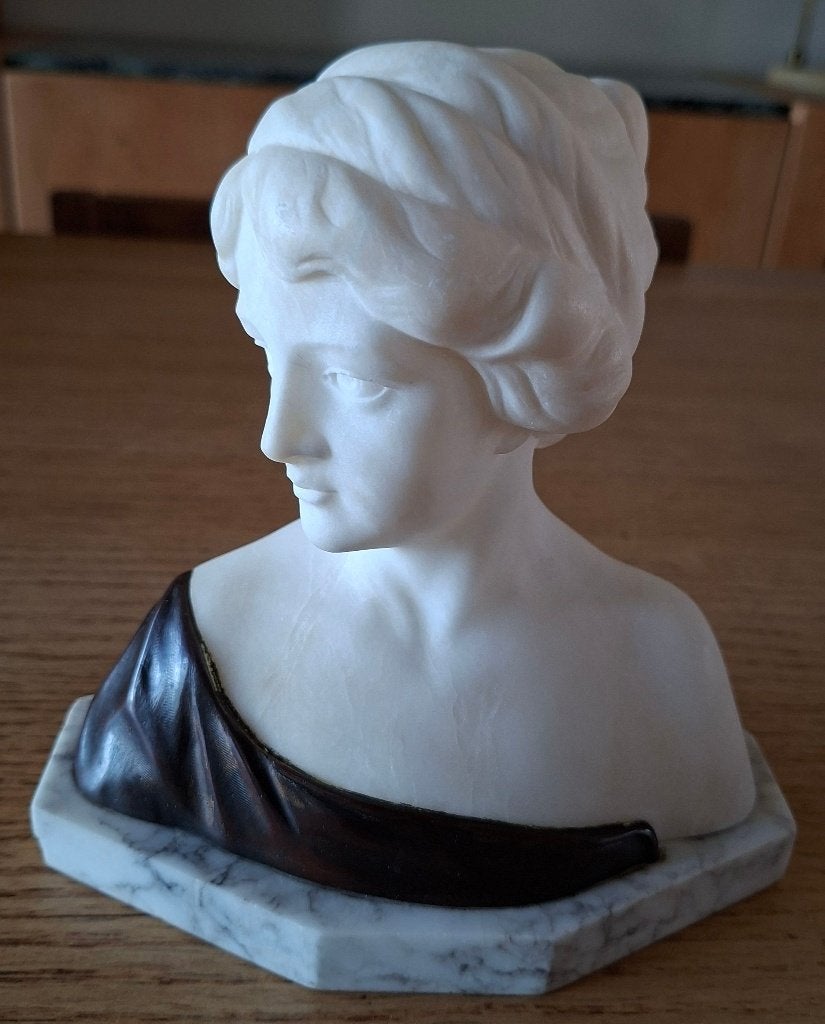 Statue buste art déco, Antiquités & Art, Curiosités & Brocante, Enlèvement ou Envoi