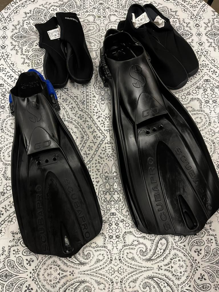 ScubaPro Go fins en Go socks - maat S, Watersport en Boten, Duiken, Ophalen, Zo goed als nieuw