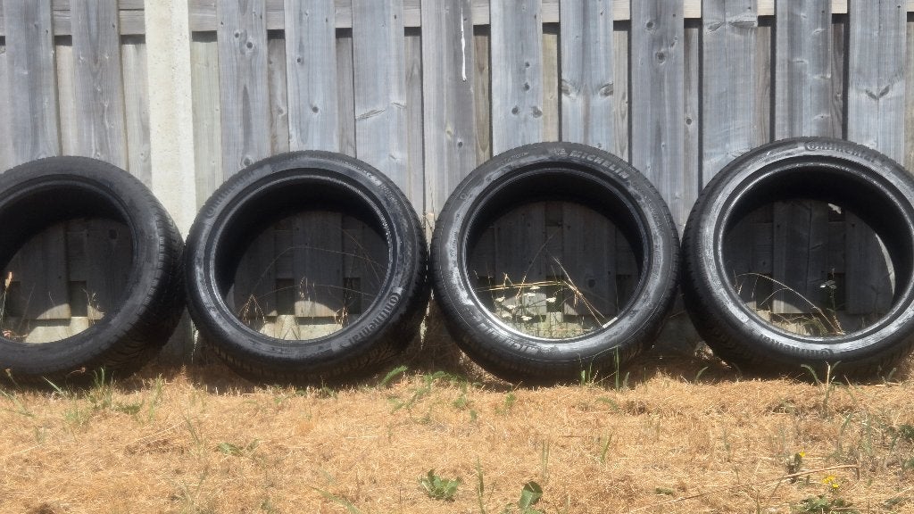 Set 225 /45 R 17 94 Y/W XL, Ophalen, Gebruikt, 17 inch, All Season
