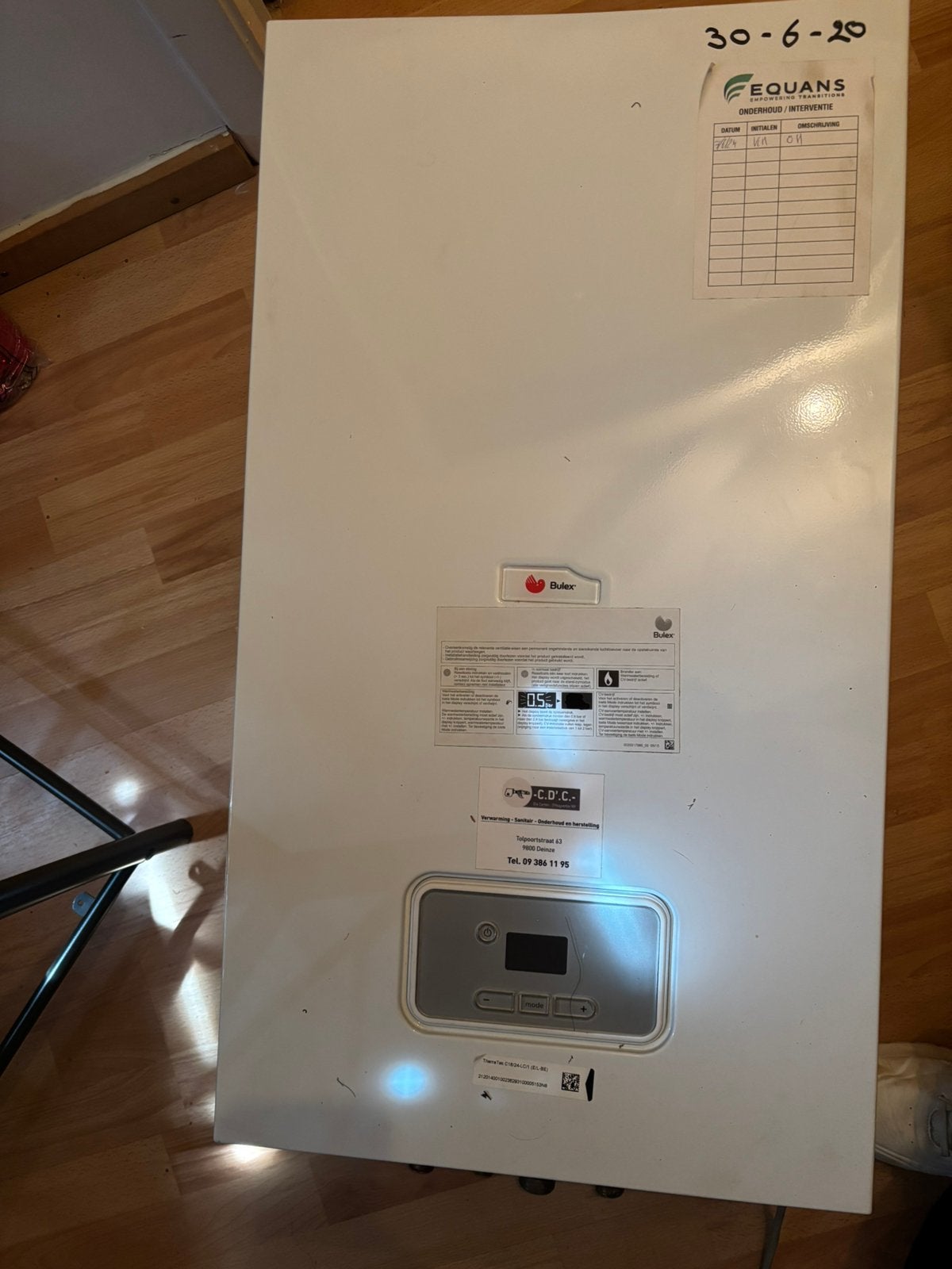 Bulex ThemaTek C18/24-LC/1 gaswandketel – 18/24 kW, Ophalen, 30 tot 80 cm, Gebruikt, Cv-ketel of Combi-ketel