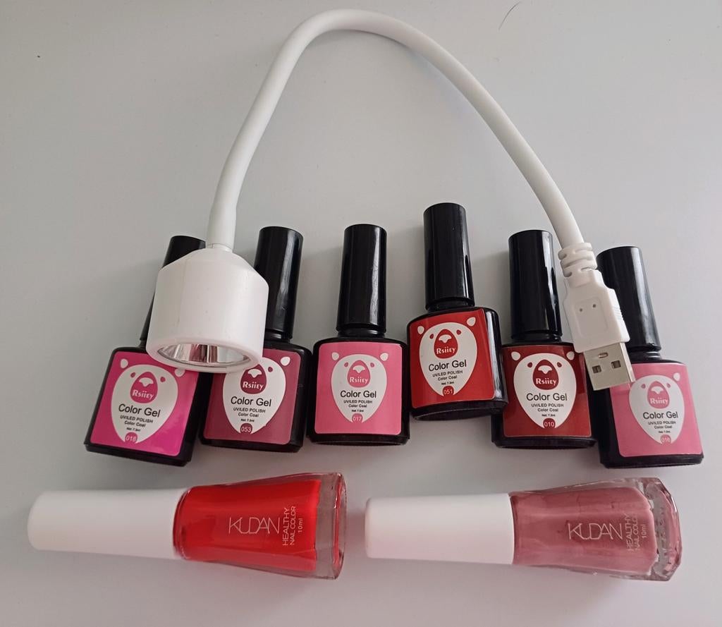 Lot vernis gel neuf + la lampe séchage, Bijoux, Sacs & Beauté, Enlèvement, Neuf, Mains et Ongles, Accessoires