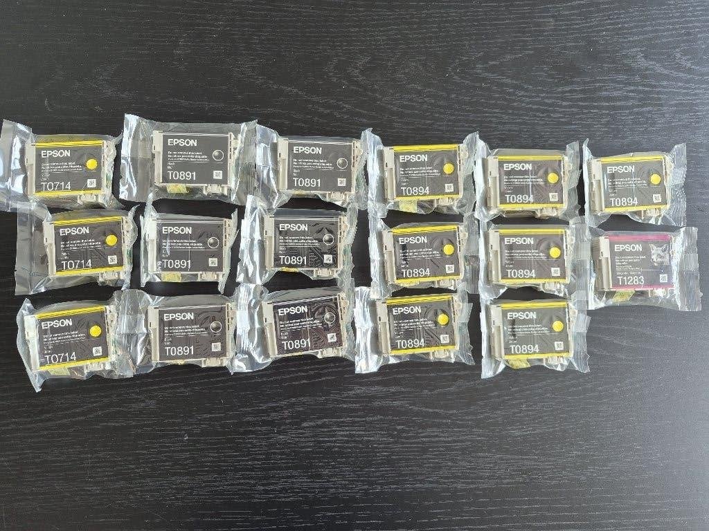 17 Epson inktcartridges - T0891/T0894/T0714/T1283, Enlèvement ou Envoi, Neuf, Cartridge, Epson