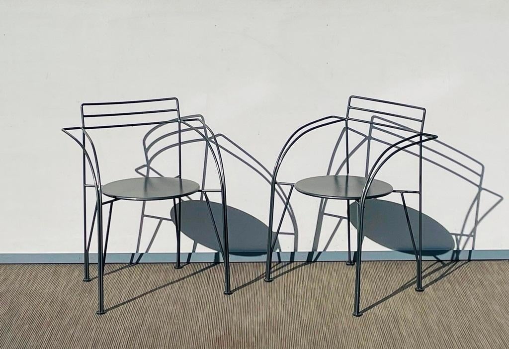 2 Pascal Mourgue stoelen - Fermob  Vintage 80s Armstoelen, Ophalen of Verzenden