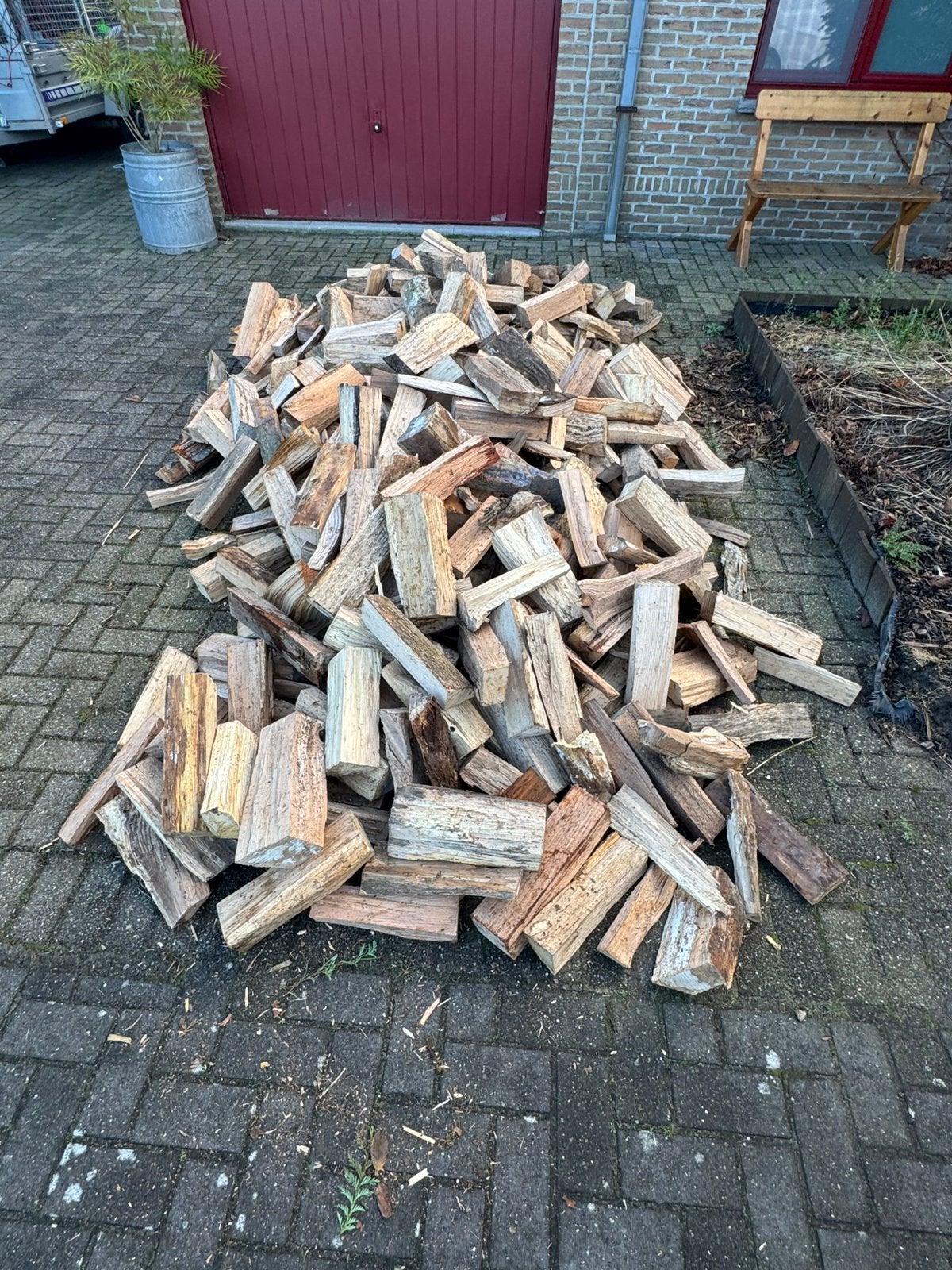 Brandhout eik en beuk, Tuin en Terras, Brandhout, 6 m³ of meer, Ophalen, Beukenhout, Blokken