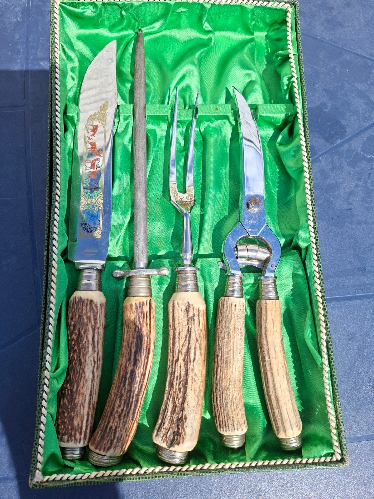 vintage 4-delige wildsnijset solingen., Enlèvement