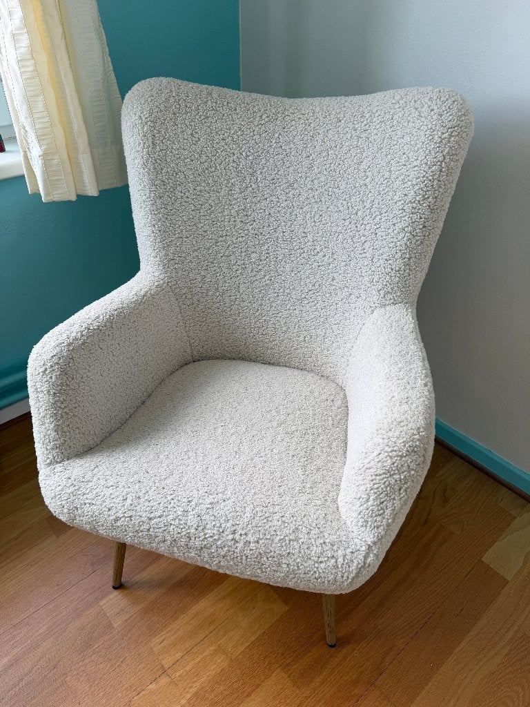 Fauteuil HUNDESTED JYSK en tissu Teddy blanc cassé, Enlèvement