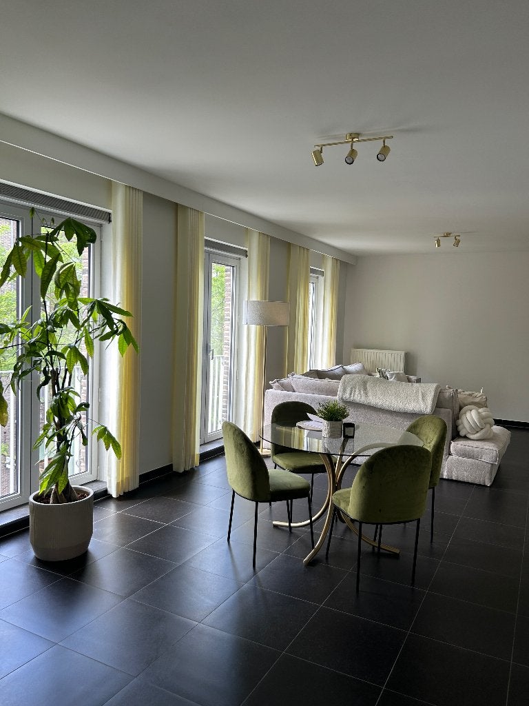 Eettafel en stoelen, Huis en Inrichting, Ophalen, Gebruikt, Rond, Glas