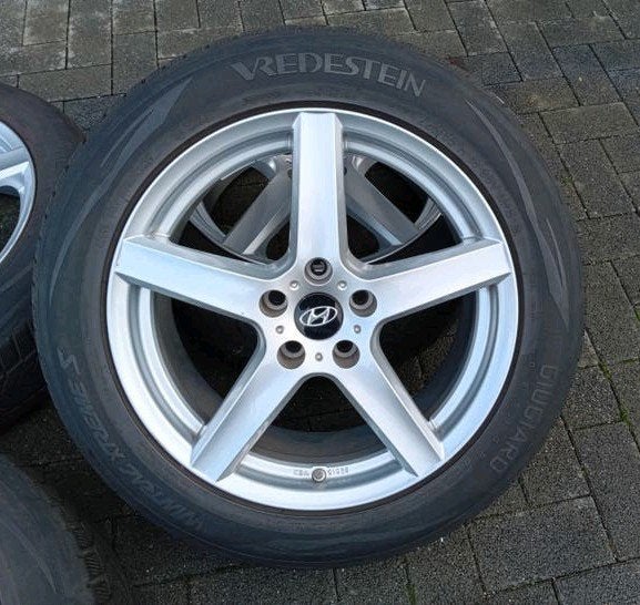 Winterbanden velgen alu Hyundai Tucson 18inch TPMS 5x114 7mm, Enlèvement, Utilisé