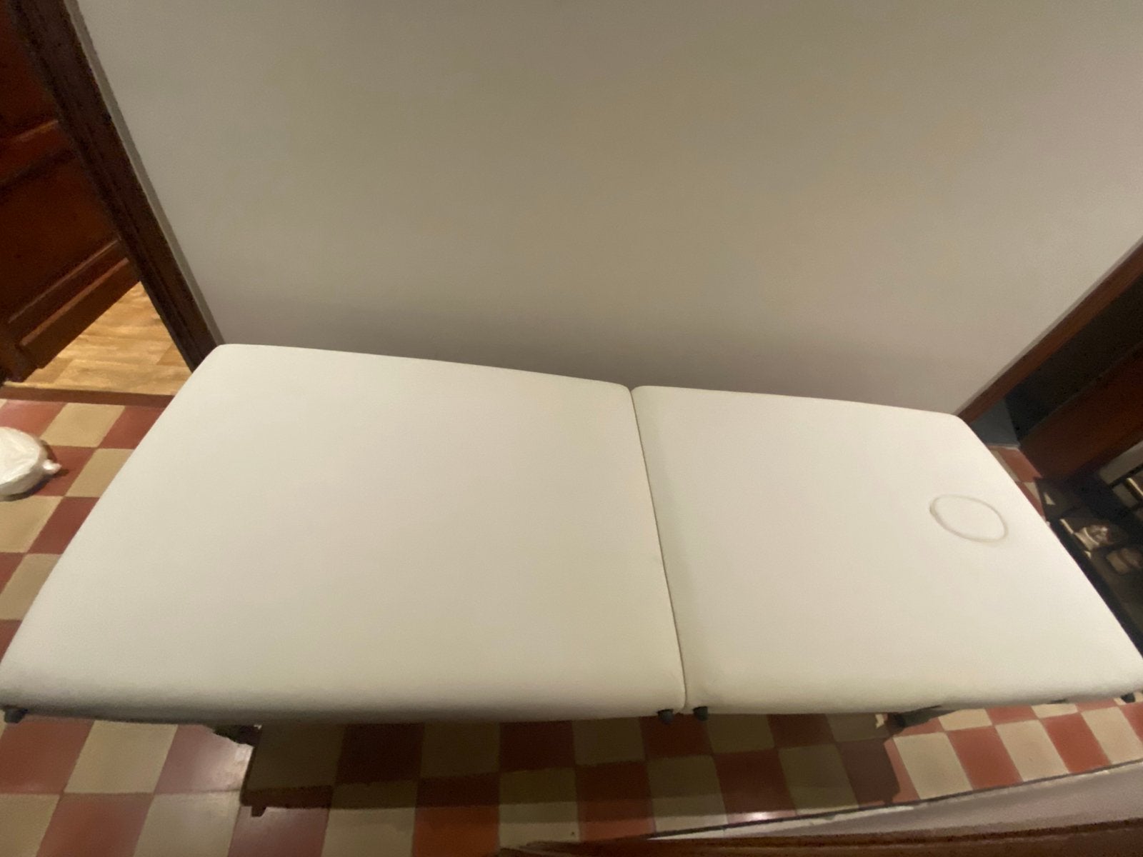 Table de massage pliable Symex avec accessoires et housse, Enlèvement, Neuf, Table de massage
