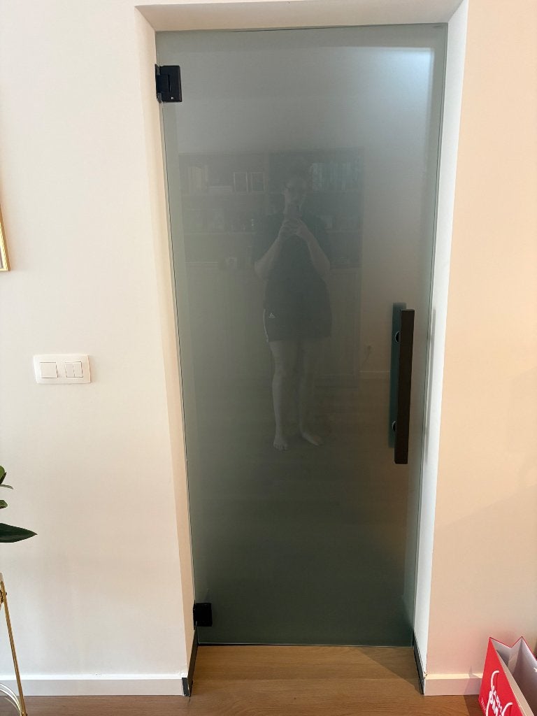 Mat glazen deur, Doe-het-zelf en Bouw, Ophalen, Gebruikt, Minder dan 80 cm, Binnendeur