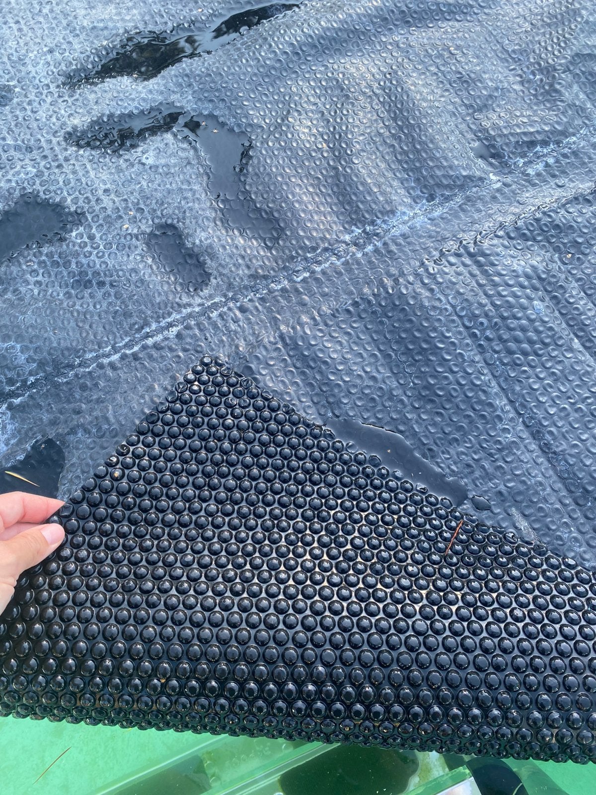 Afdekzeil zwembad Solar bubbel noppenzeil 110 micron zwart, Tuin en Terras, Ophalen, Gebruikt, Afdekzeil