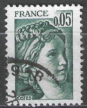 Frankrijk 1977/1978 - Yvert 1964 - Type Sabine - 5 c.  (ST), Verzenden, Gestempeld