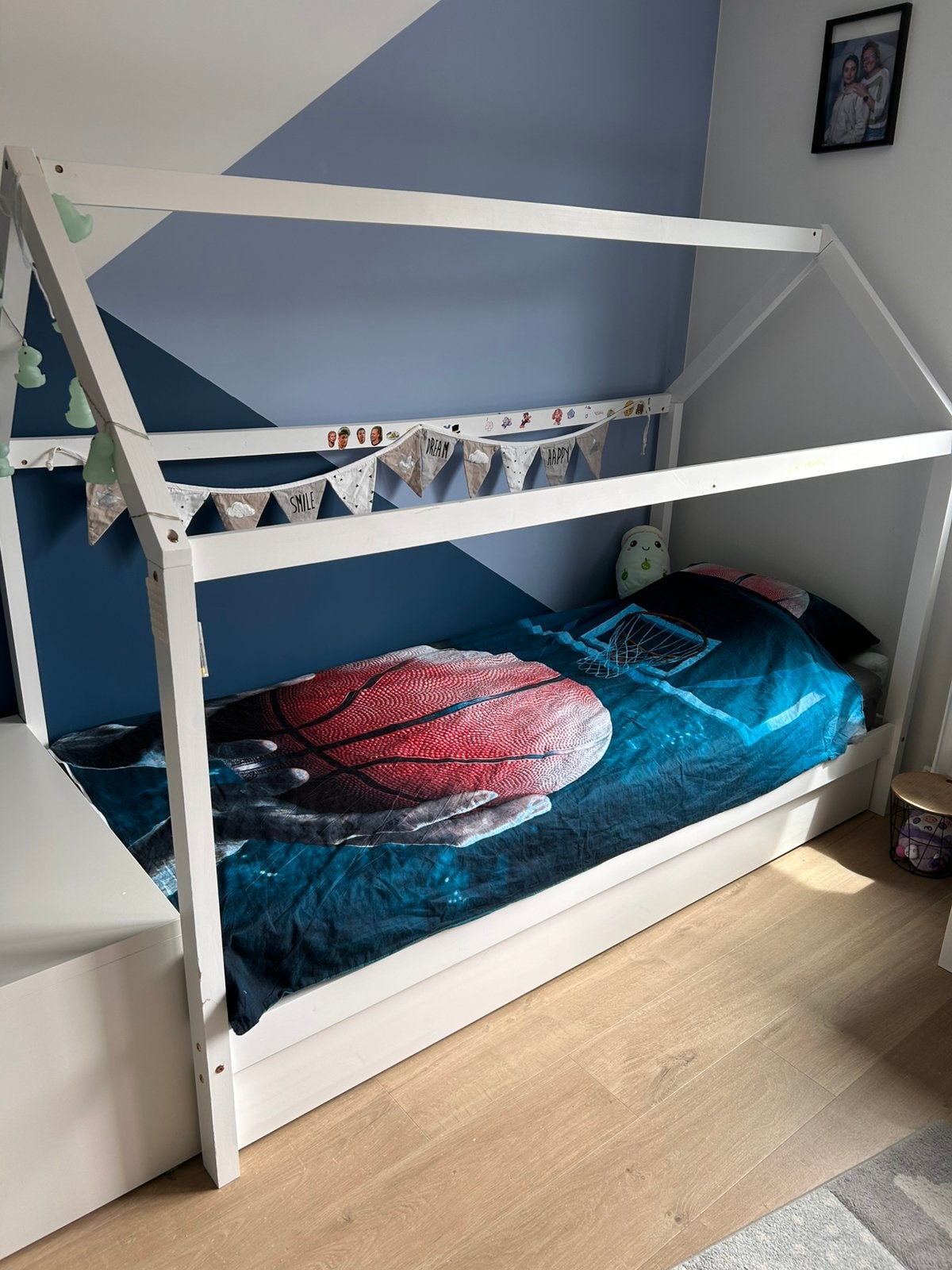 Kinderbed 200 x 90 GRATIS, Ophalen, Gebruikt, 90 cm, Eenpersoons