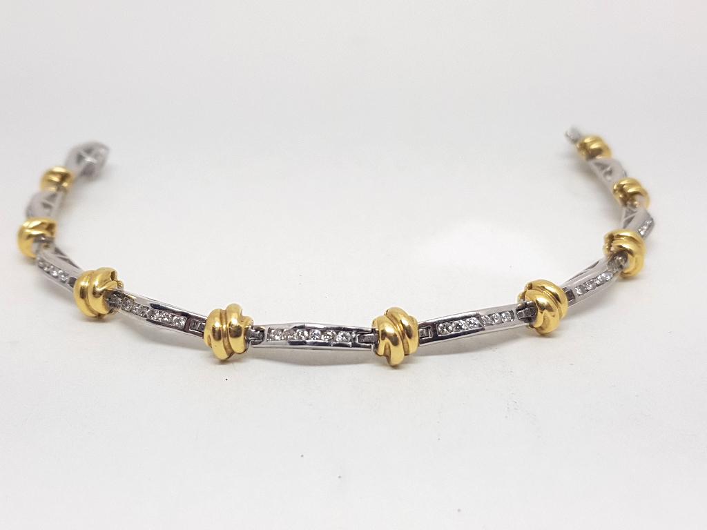 Diamant Armband 1.08ct., Bijoux, Sacs & Beauté, Bracelets, Neuf, Or, Jaune, Avec pierre précieuse, Enlèvement ou Envoi