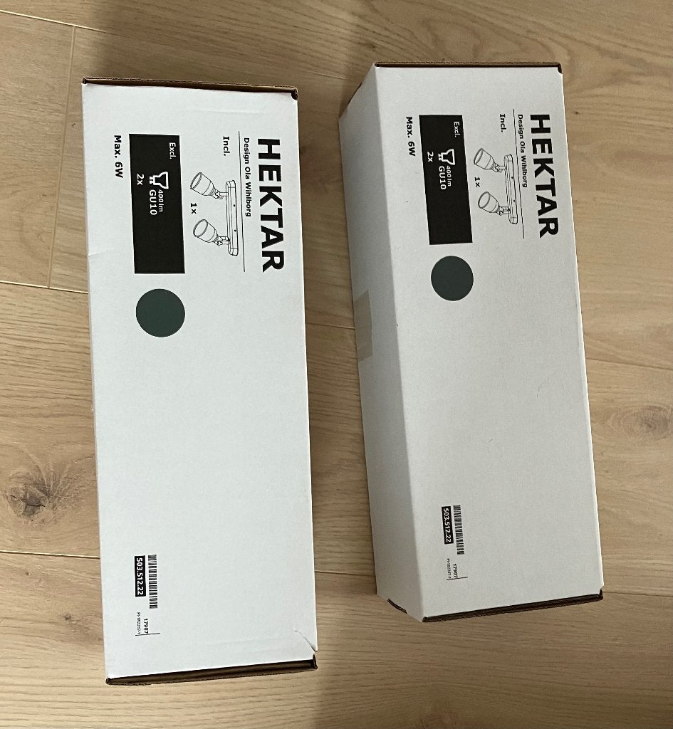 Luminaires IKEA Hektar gris anthracite, Huis en Inrichting, Lampen | Spots, Ophalen, GU10, Nieuw, LED
