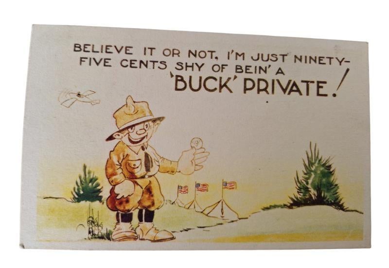 amerikaanse ww2 postkaart in gebruikte staat, Ophalen of Verzenden