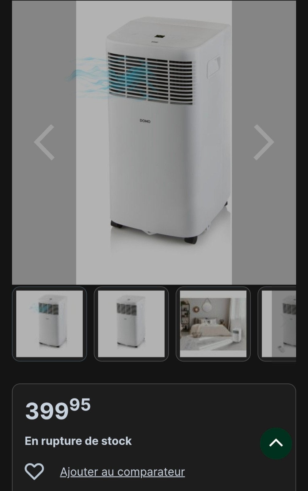 Clim portable domo, Enlèvement