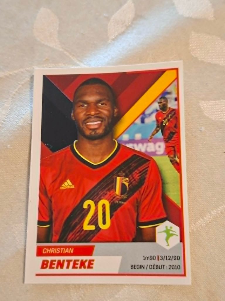 Panini / Sticker / Christian Benteke / Rode Duivels, Ophalen of Verzenden, Nieuw, Poster, Plaatje of Sticker