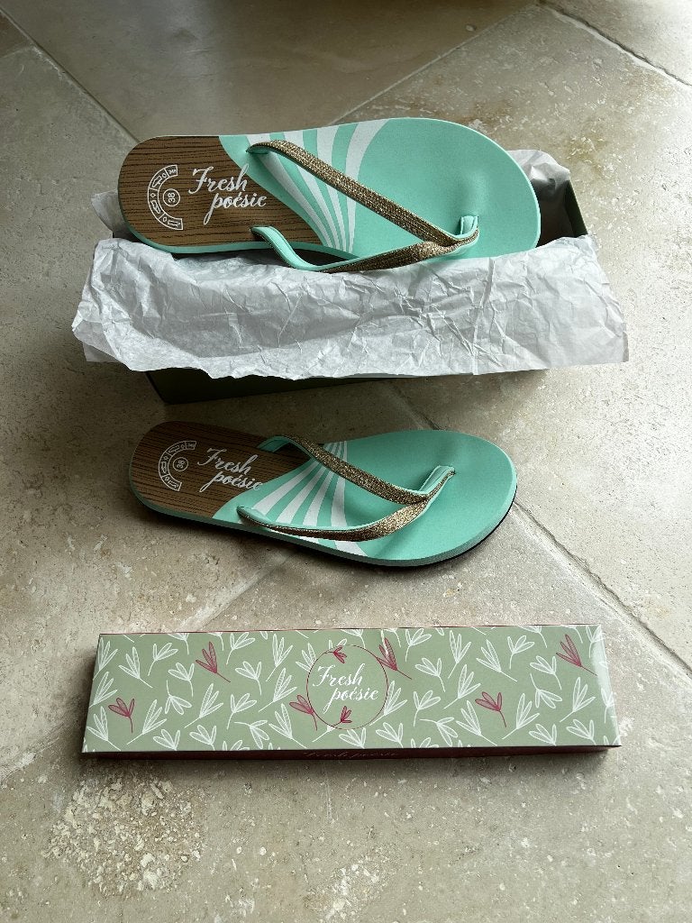 Fresh Poesie sandalen, Ophalen, Nieuw, Groen