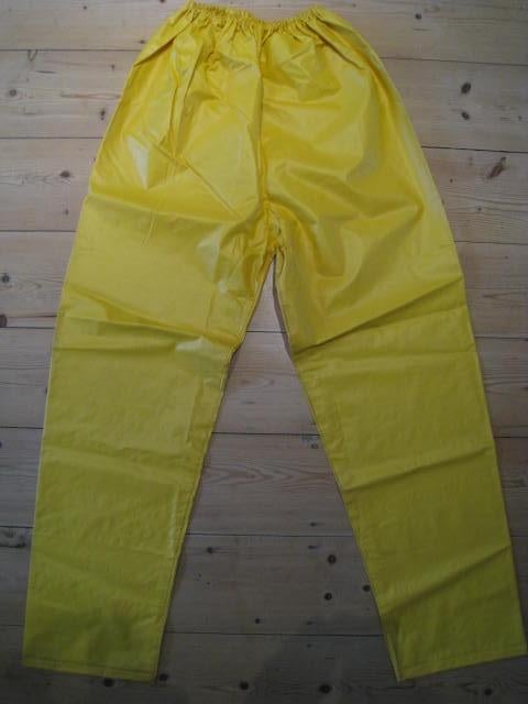 Gele oliejekker broek, lengte 116cm, perfekt, waterdicht !!, Fietsen en Brommers, Ophalen