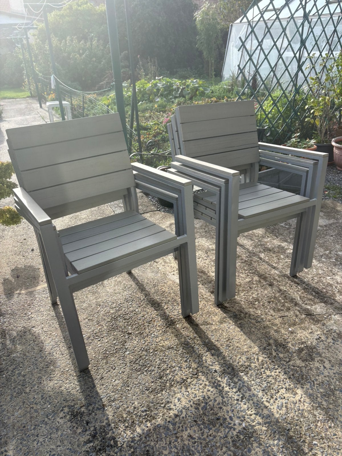 Beaux sieges de jardin, Enlèvement, Utilisé, Synthétique, Empilable