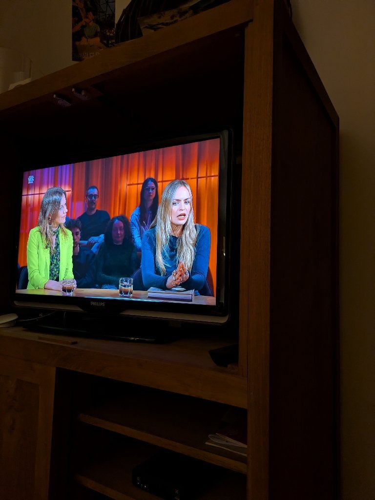 TV kast teak, Ophalen, Zo goed als nieuw, Teakhout