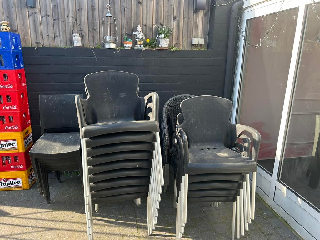 34 stuk terrasstoelen, Tuin en Terras, Tuinsets en Loungesets, Ophalen of Verzenden, Zo goed als nieuw