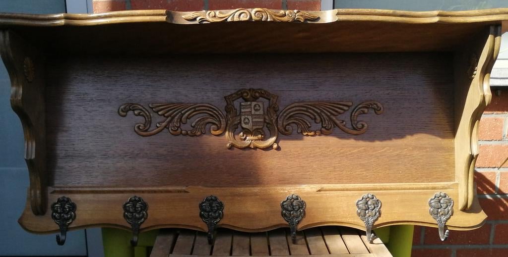 vintage Porte-manteau en chêne avec étagère à chapeaux, Maison & Meubles, Accessoires pour la Maison | Portemanteaux, Enlèvement