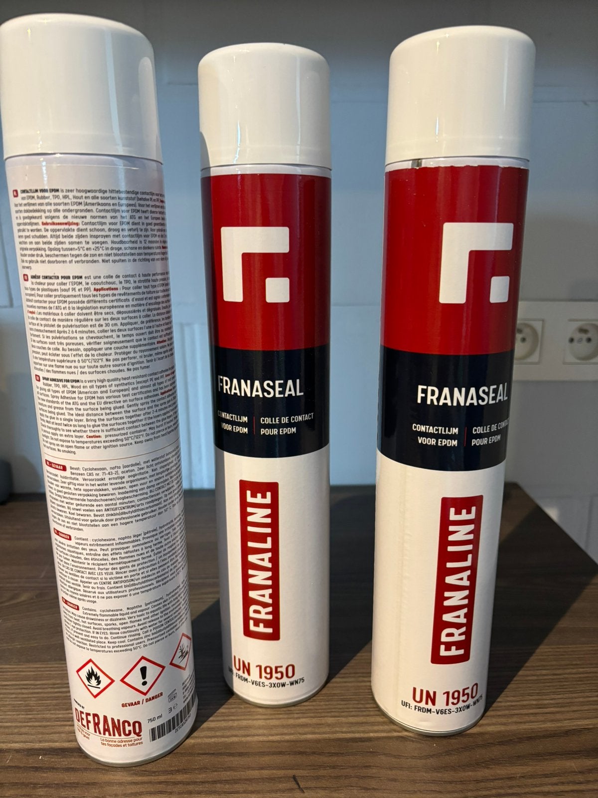 Contactlijm voor EPDM Franaseal spuitbus, Enlèvement, Neuf, Autres types