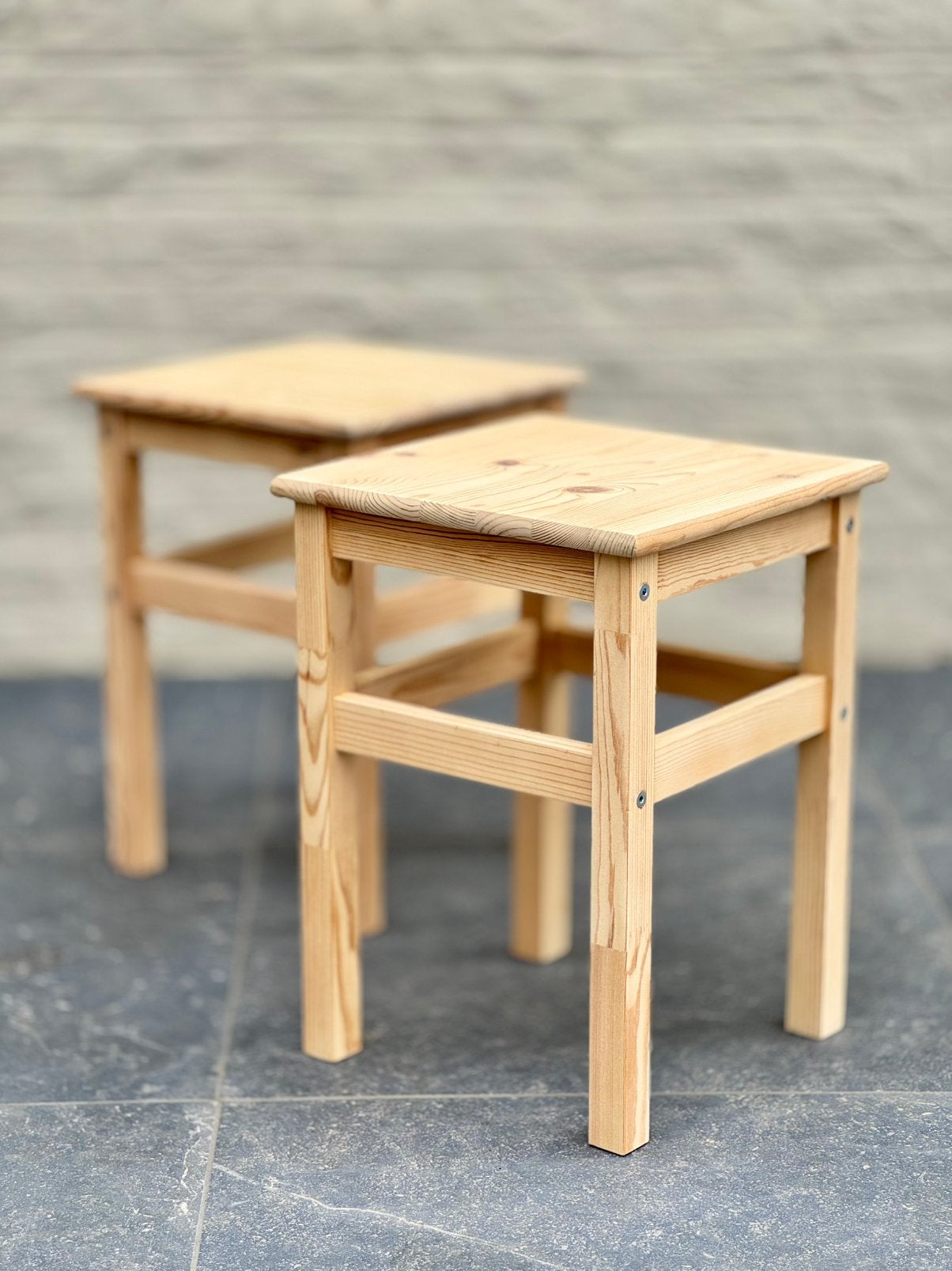Lot de 2 tabourets, Maison & Meubles, Enlèvement, Comme neuf, Bois