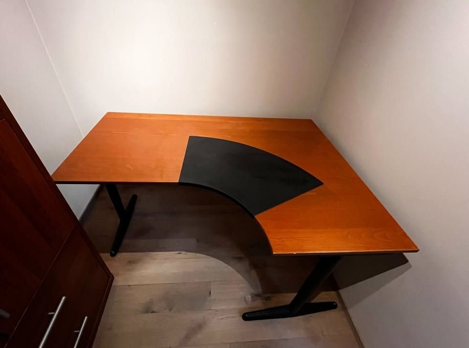 Verstelbaar Hoekbureau, Ophalen, 160 cm, Gebruikt, 120 cm