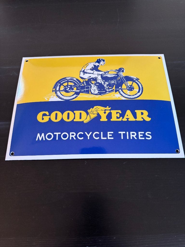Good Year - Enamel-procelain Sign 20cm x 30cm, Enlèvement ou Envoi, Comme neuf, Panneau publicitaire