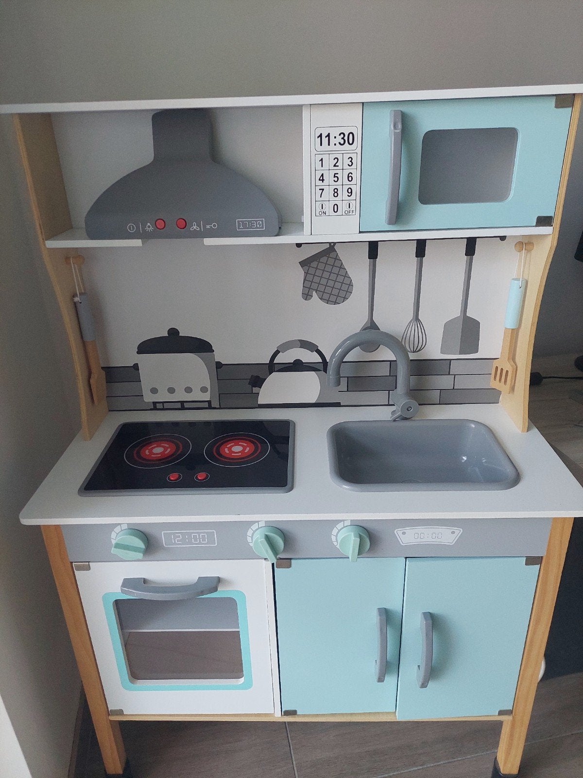 Speelkeuken in hiut, Ophalen, Hout, Speelkeuken