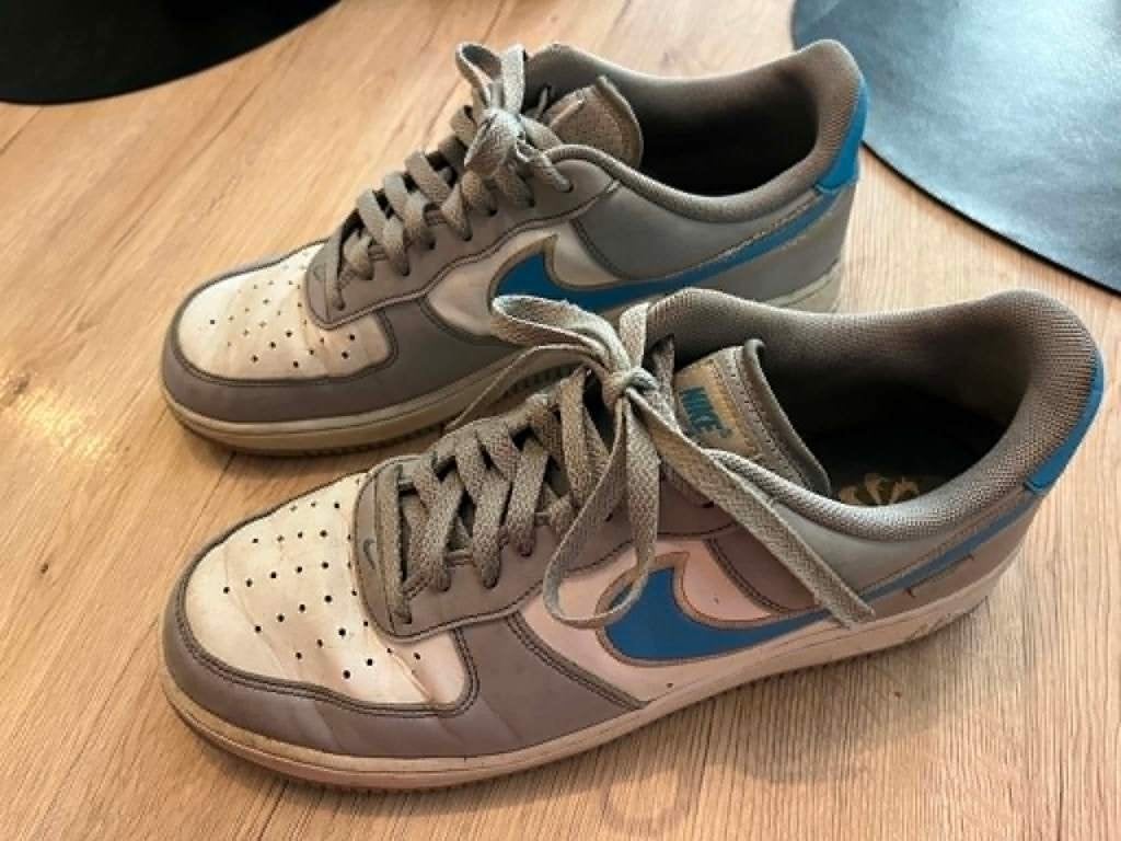 sneakers heren nike air wit blauw 44, Kleding | Heren, Schoenen, Blauw, Nike, Ophalen of Verzenden, Sneakers