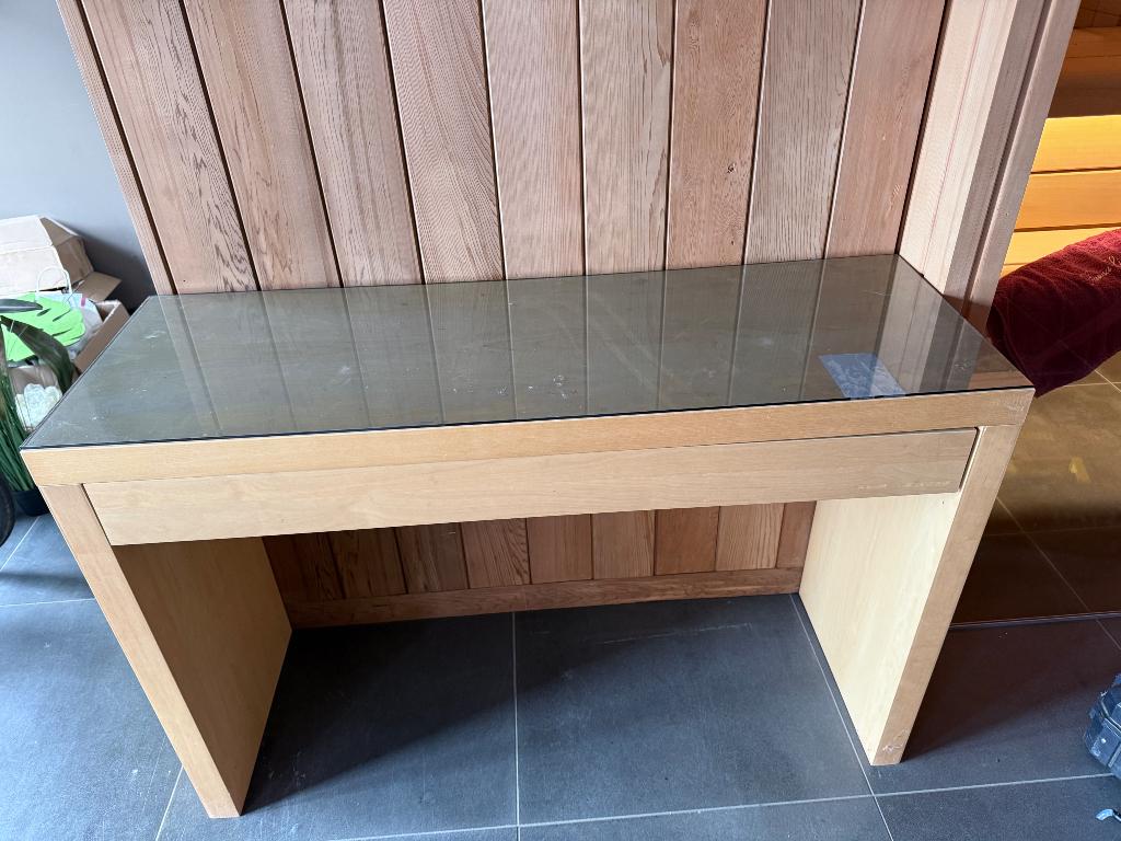 Nageltafel, Huis en Inrichting, Bureaus, Ophalen, Overige typen, Met lades, Bruin