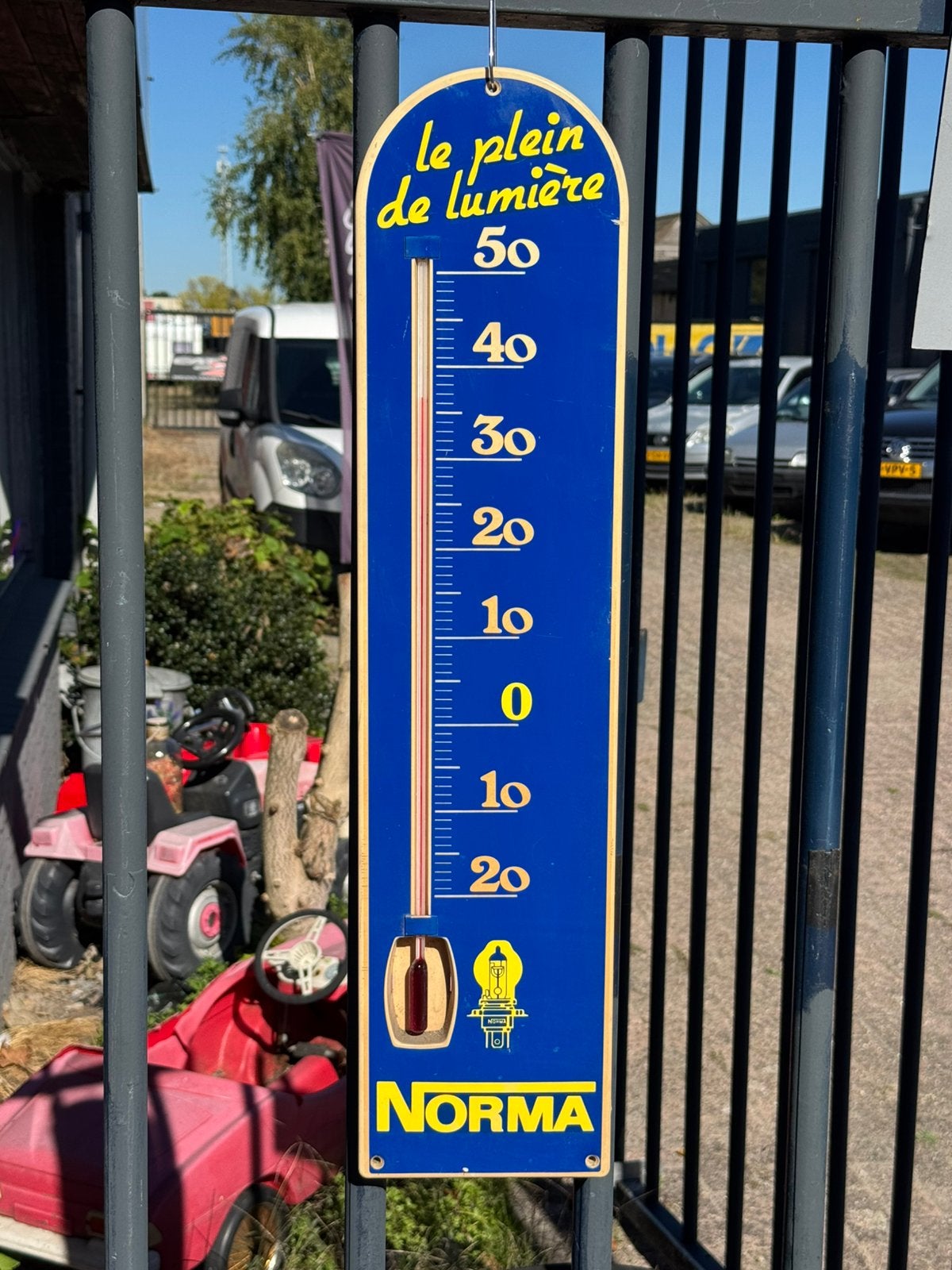 NORMA Lampen oude reclame thermometer, Verzamelen, Ophalen, Reclamebord, Gebruikt, .