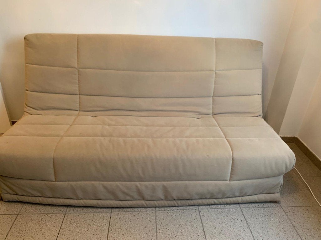 Canapé convertible clic-clac – matelas jamais utilisé, Beige, Enlèvement, 200 cm, Deux personnes